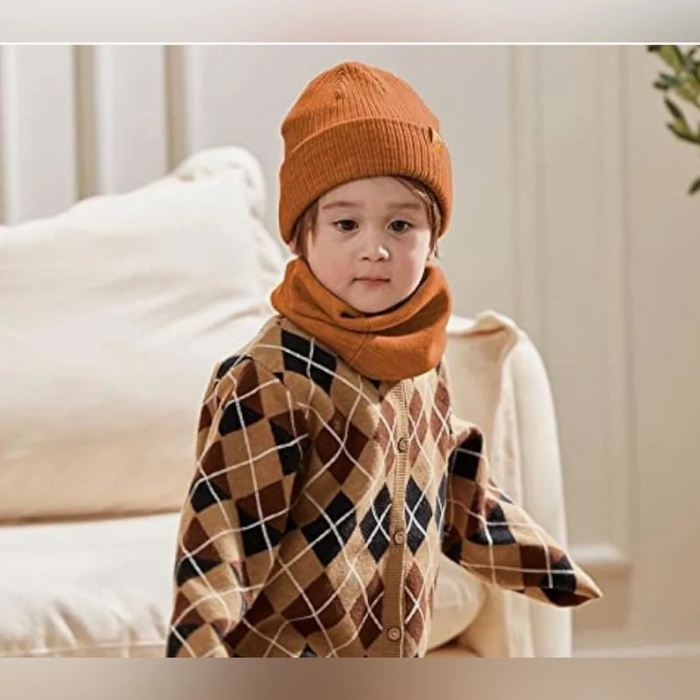 NWT LMLALML Beanie for Toddler Boys Beanie Knit Winter Hat for Kids Sz: 2 - 8yrs